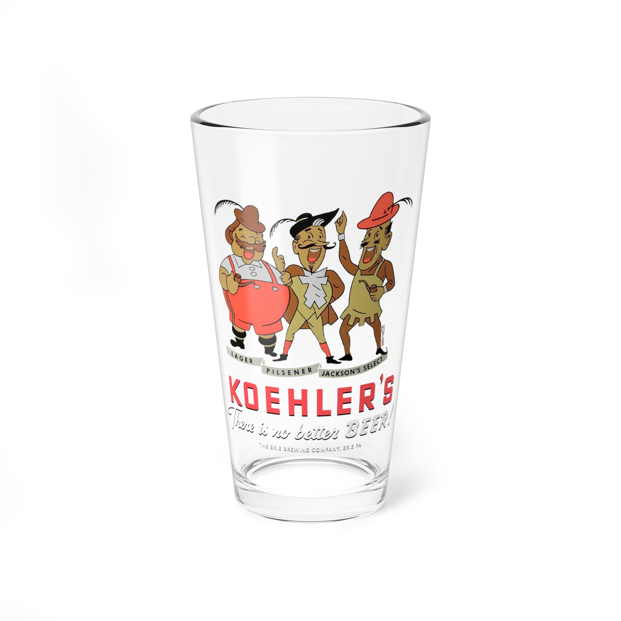 Koehler's Beer - Erie, PA - Pint Glass, 16oz - Yinzylvania