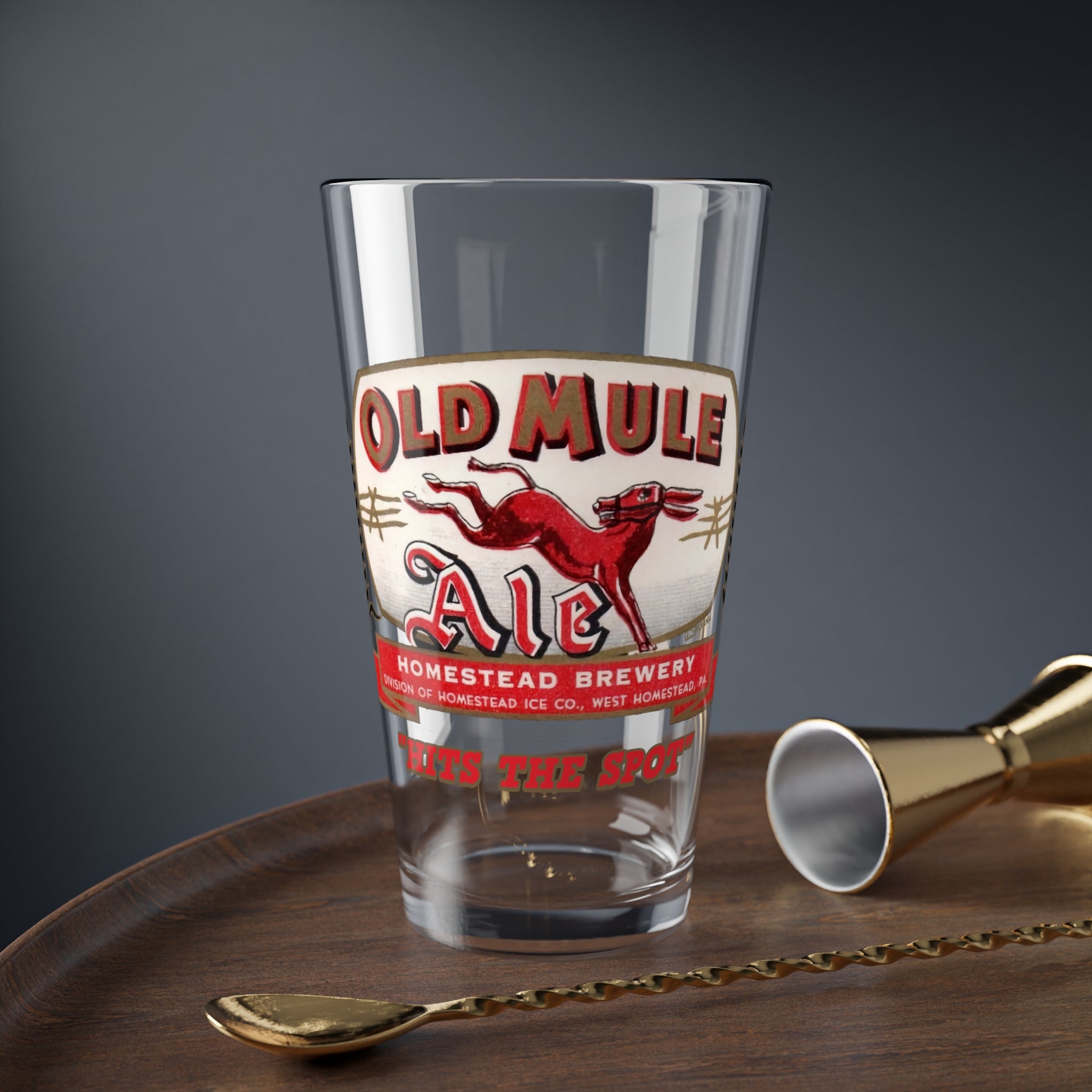 Old Mule Ale - Homestead, PA - Pint Glass, 16oz - Yinzylvania