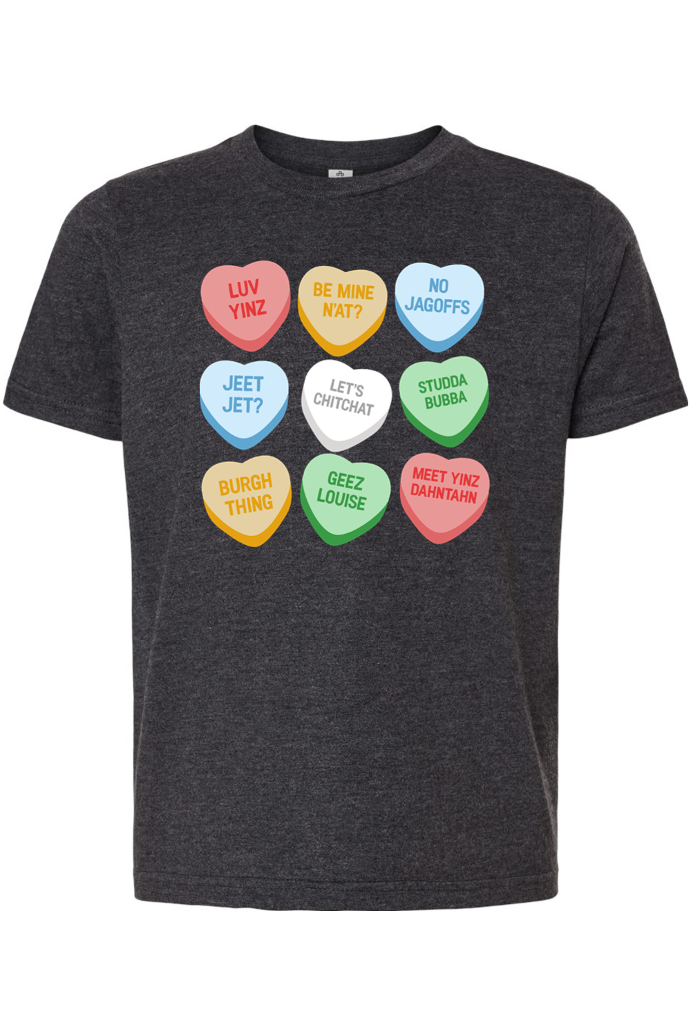 Pittsburgh Conversation Hearts - Kids Tee - Yinzylvania