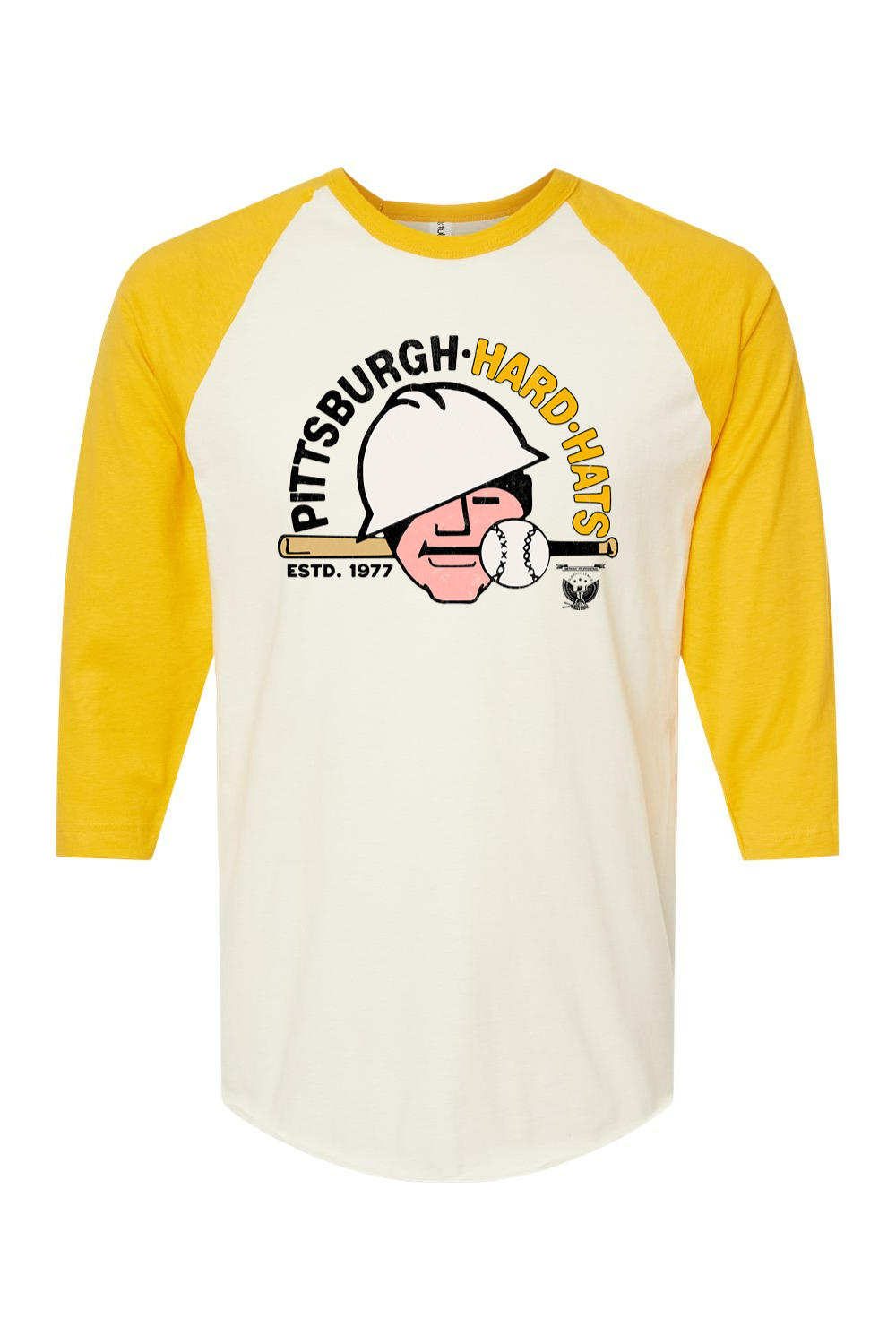 Pittsburgh Hardhats - Pro Softball - Baseball Raglan T-Shirt - Yinzylvania