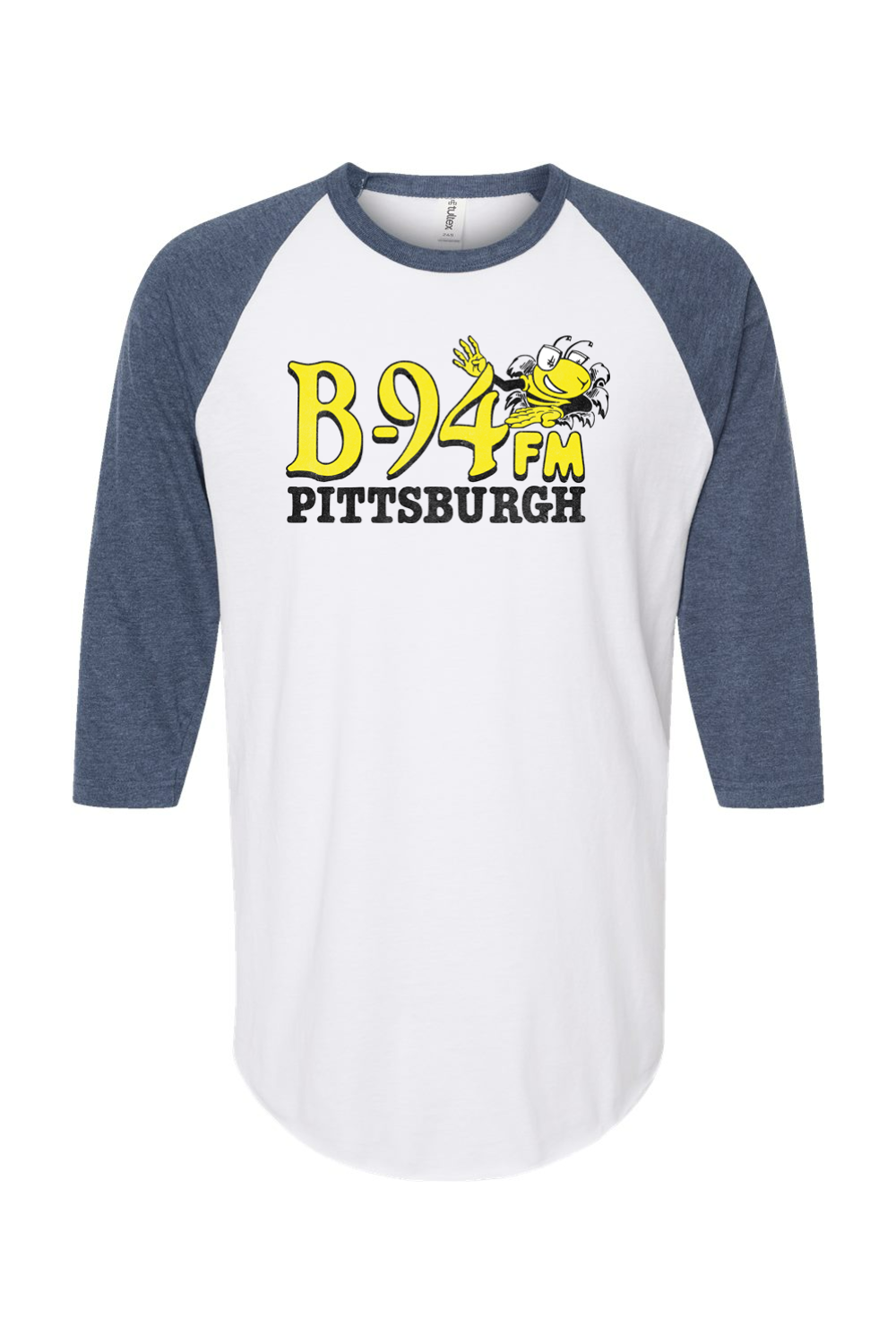 B-94 FM Radio - Pittsburgh - Baseball Raglan T-Shirt