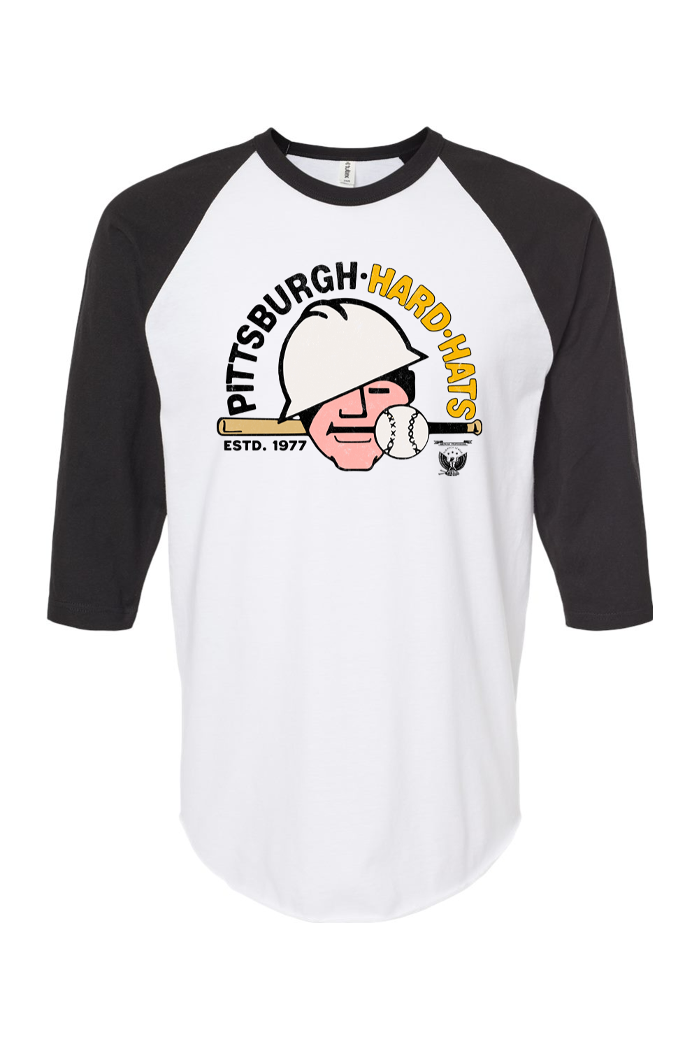 Pittsburgh Hardhats - Pro Softball - Baseball Raglan T-Shirt - Yinzylvania