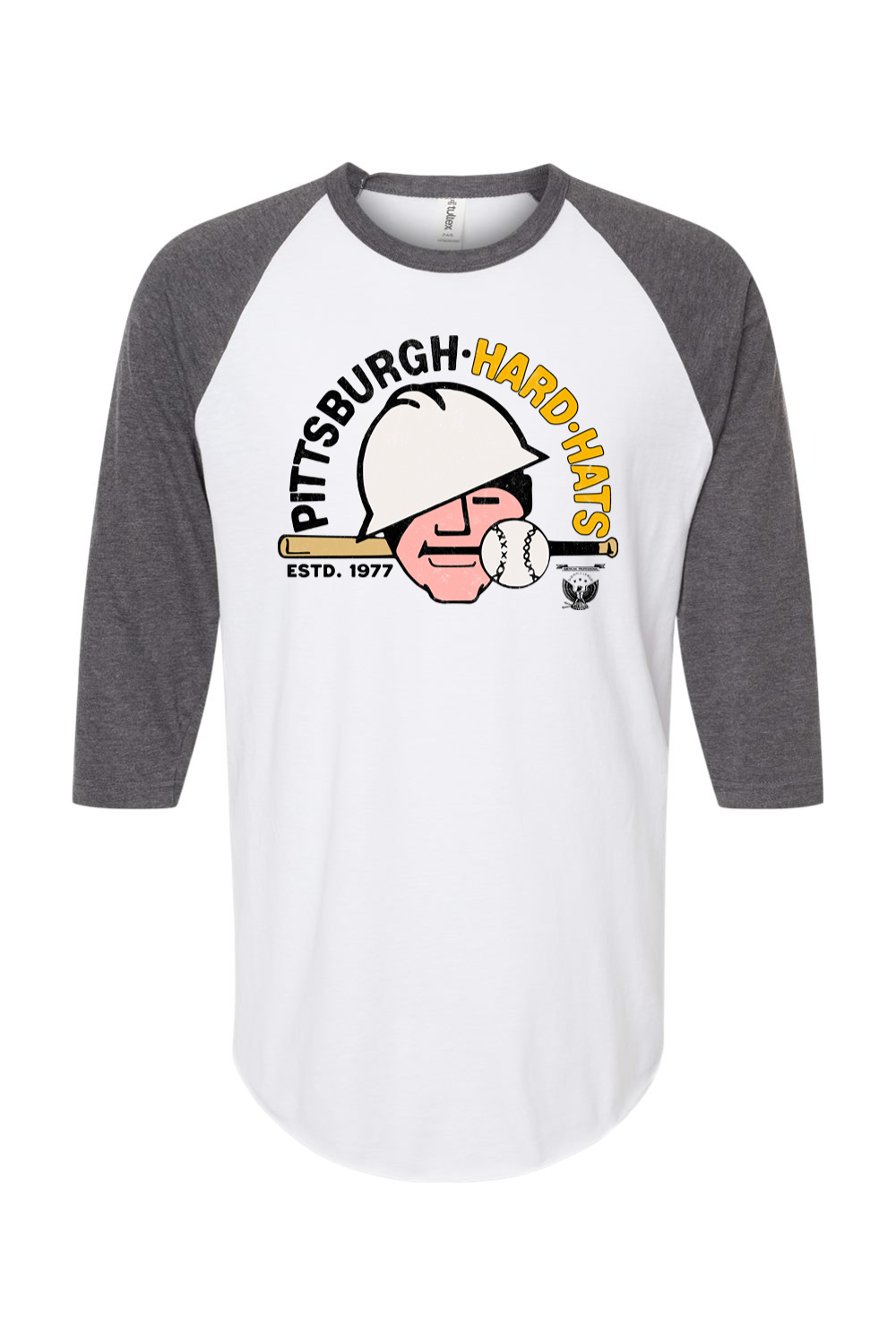 Pittsburgh Hardhats - Pro Softball - Baseball Raglan T-Shirt - Yinzylvania