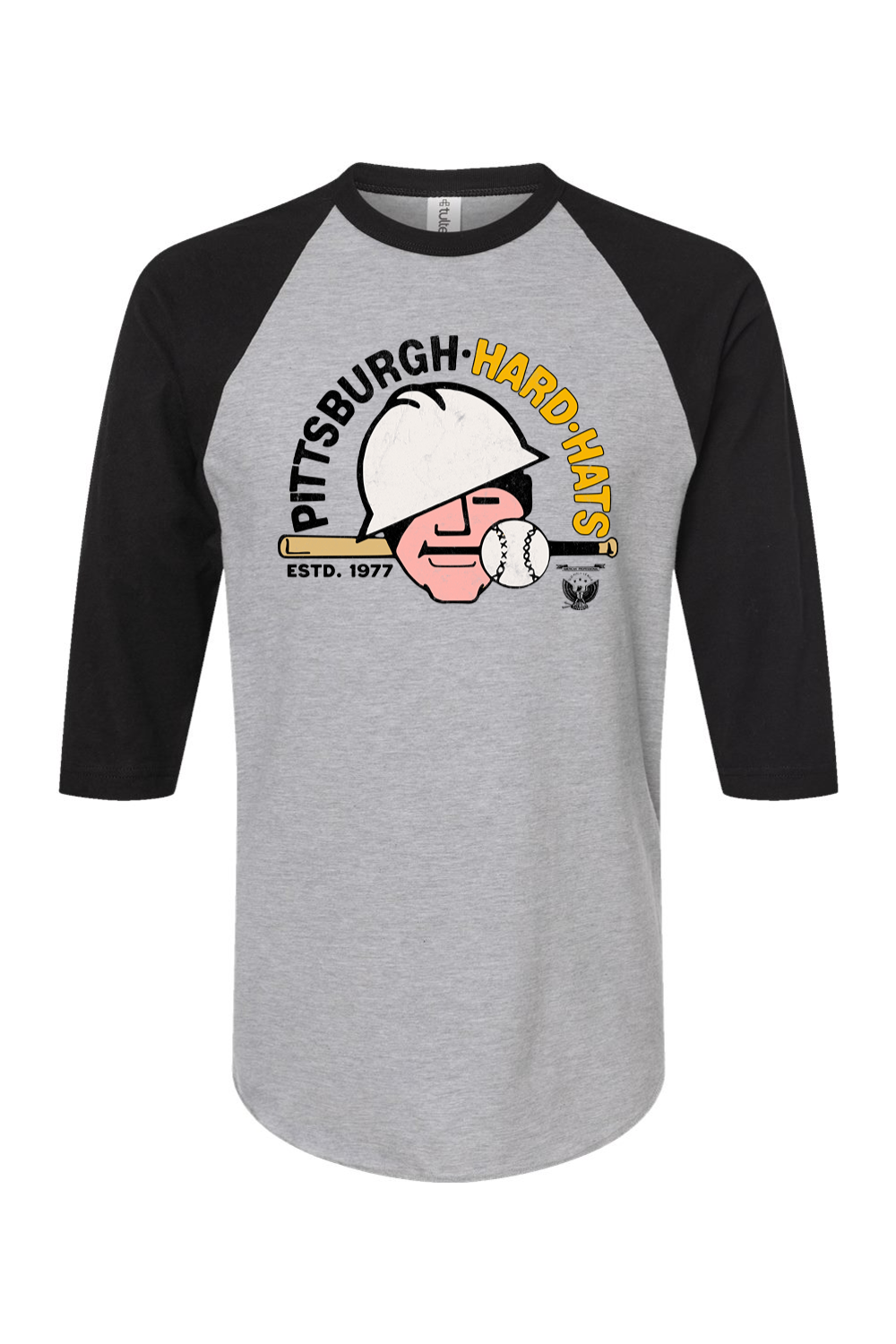 Pittsburgh Hardhats - Pro Softball - Baseball Raglan T-Shirt - Yinzylvania