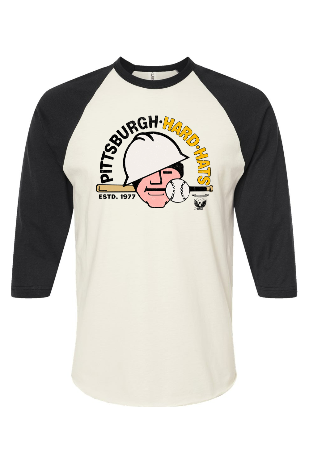 Pittsburgh Hardhats - Pro Softball - Baseball Raglan T-Shirt - Yinzylvania