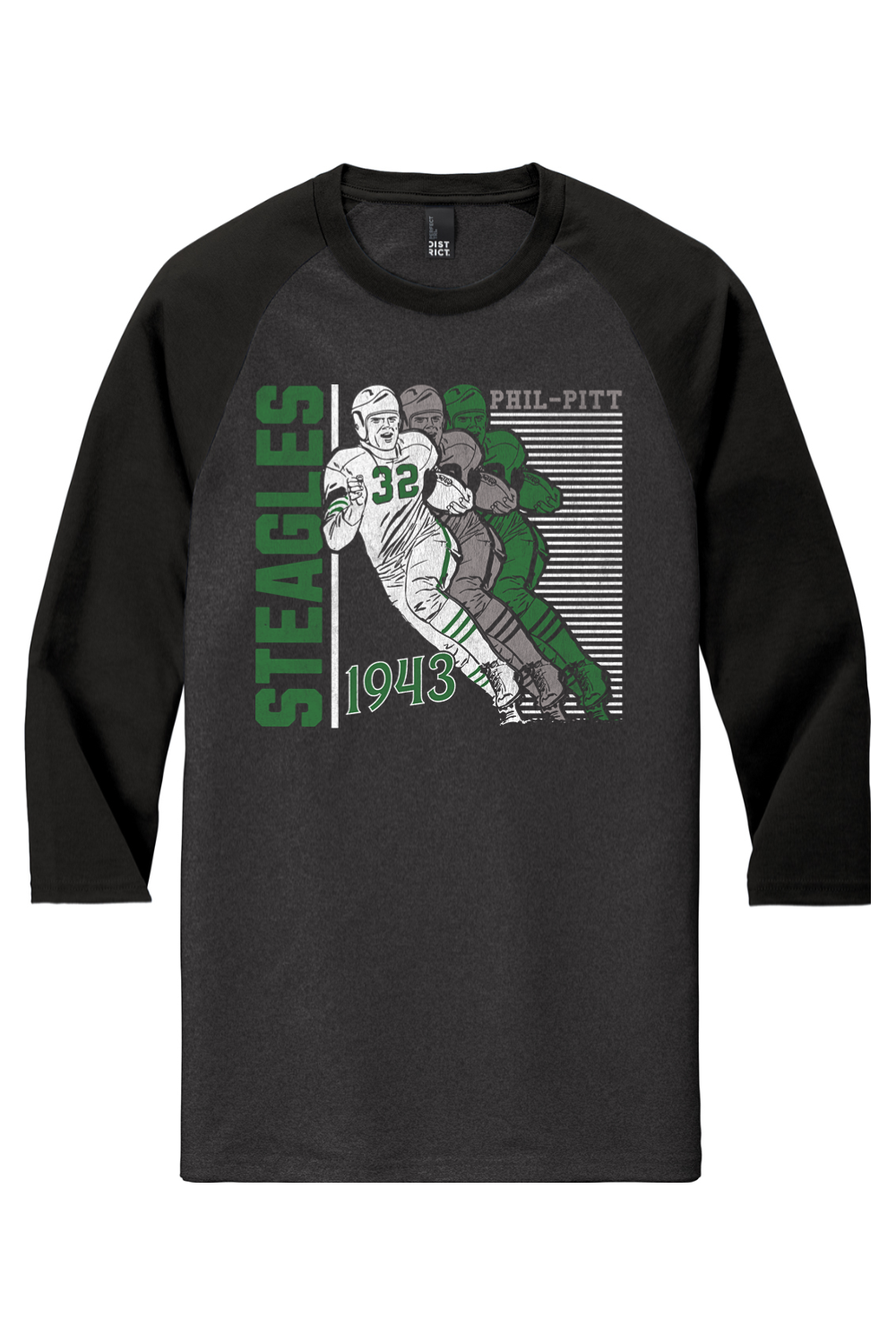 Phil-Pitt Steagles Football - 1943 - Baseball Raglan Tee - Yinzylvania
