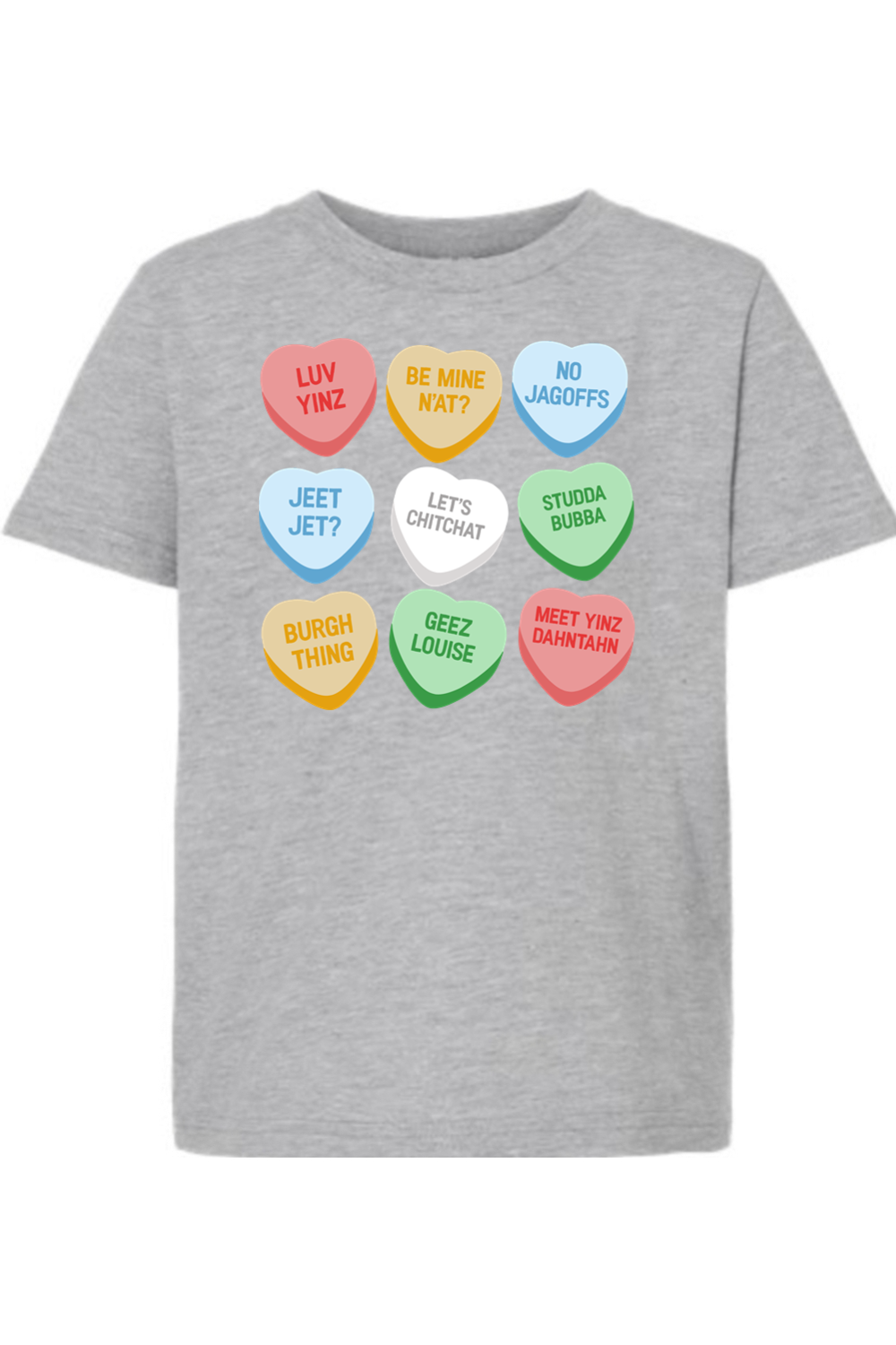 Pittsburgh Conversation Hearts - Kids Tee - Yinzylvania
