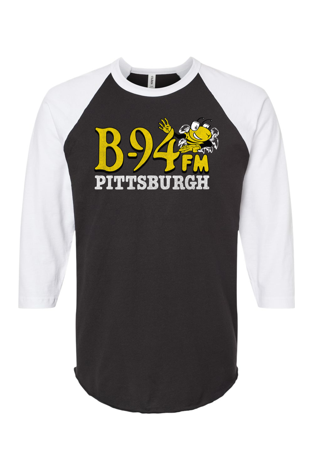 B-94 FM Radio - Pittsburgh - Baseball Raglan T-Shirt