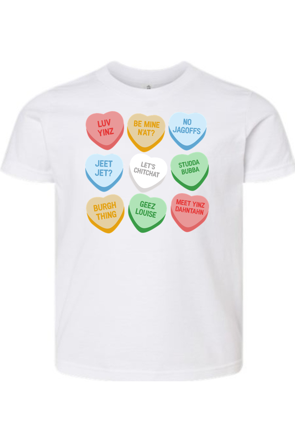 Pittsburgh Conversation Hearts - Kids Tee - Yinzylvania