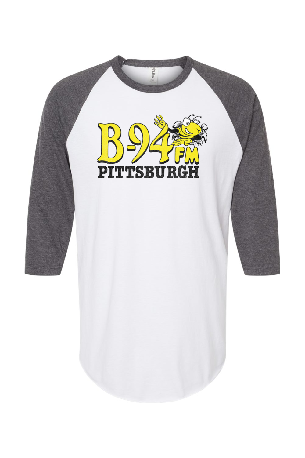 B-94 FM Radio - Pittsburgh - Baseball Raglan T-Shirt
