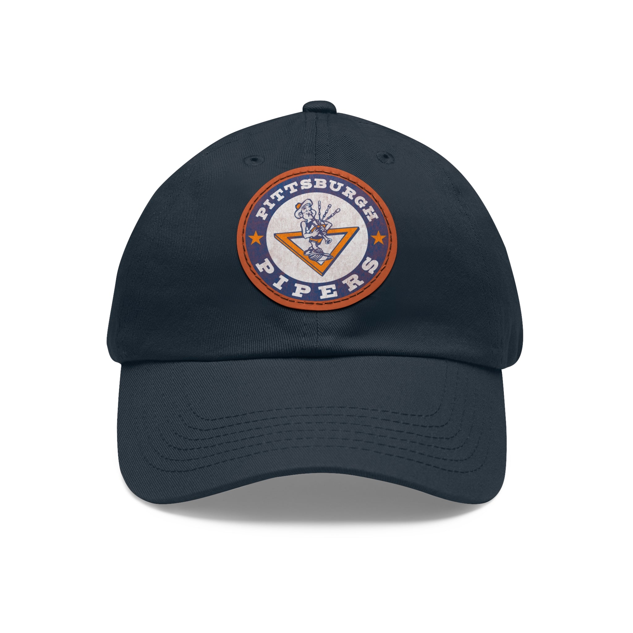 Pittsburgh Pipers Retro Logo - Printed Patch Dad Hat - Yinzylvania