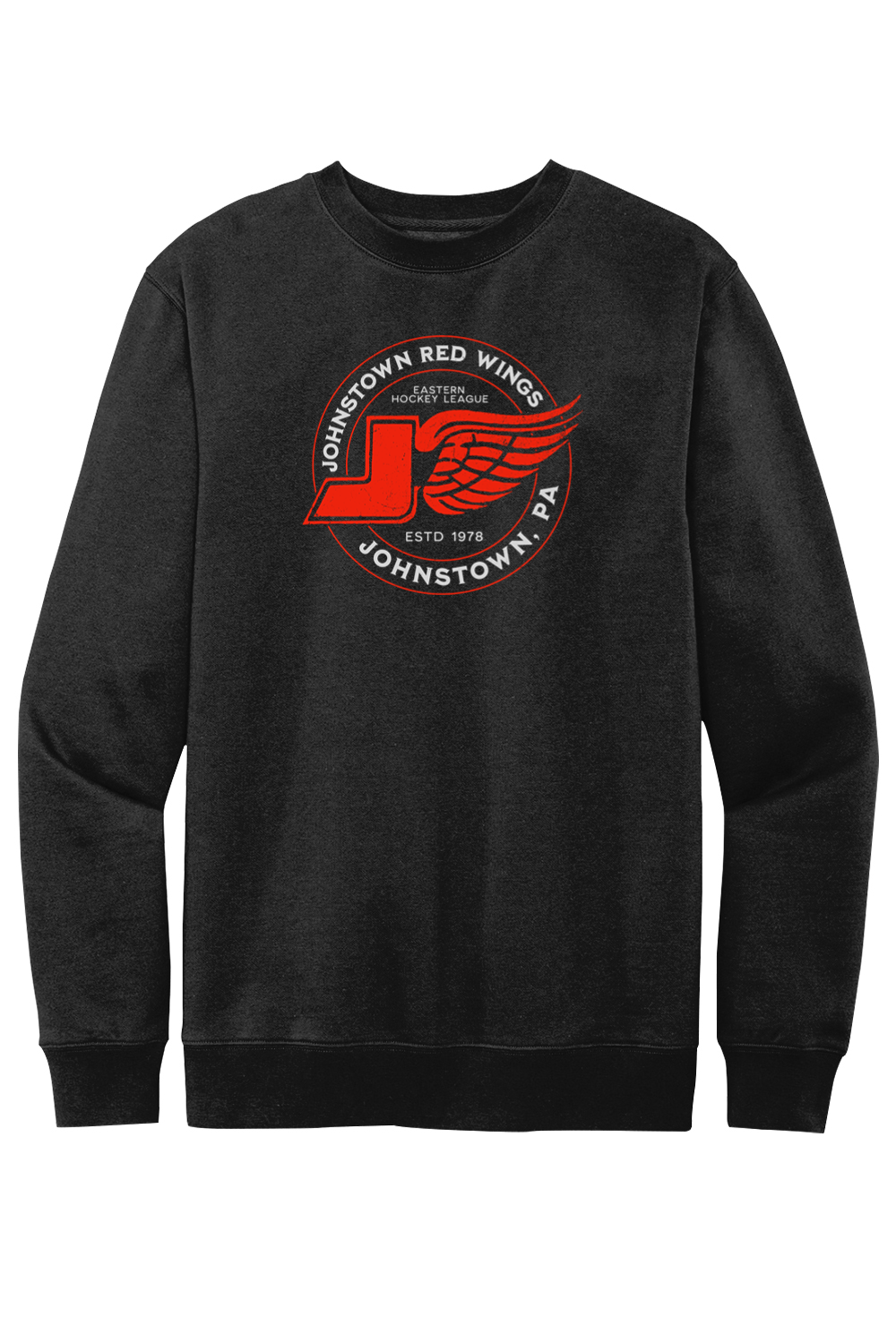 Johnstown Red Wings Hockey - Fleece Crewneck Sweatshirt - Yinzylvania