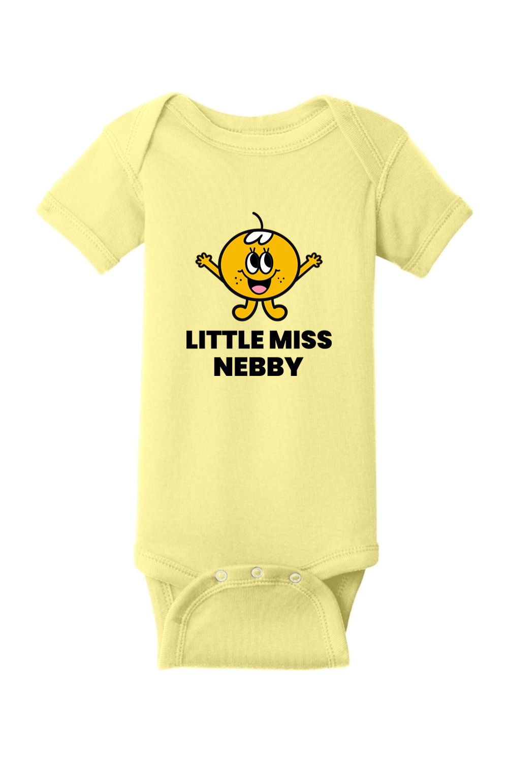 Little Miss Nebby - Infant Short Sleeve Baby Rib Bodysuit - Yinzylvania