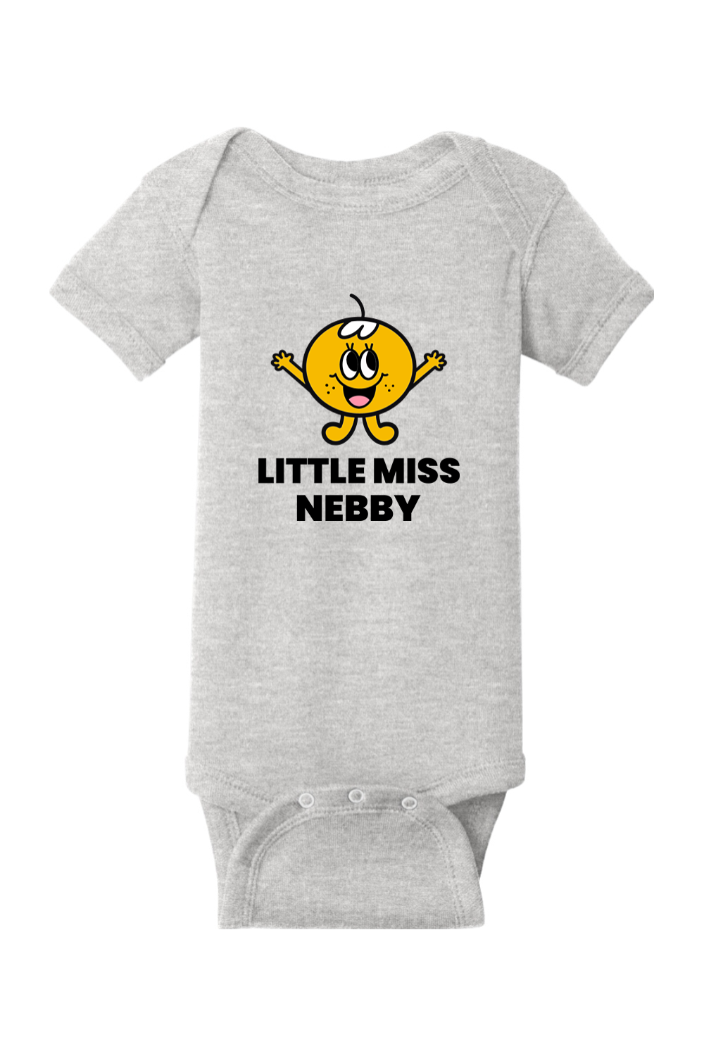 Little Miss Nebby - Infant Short Sleeve Baby Rib Bodysuit - Yinzylvania