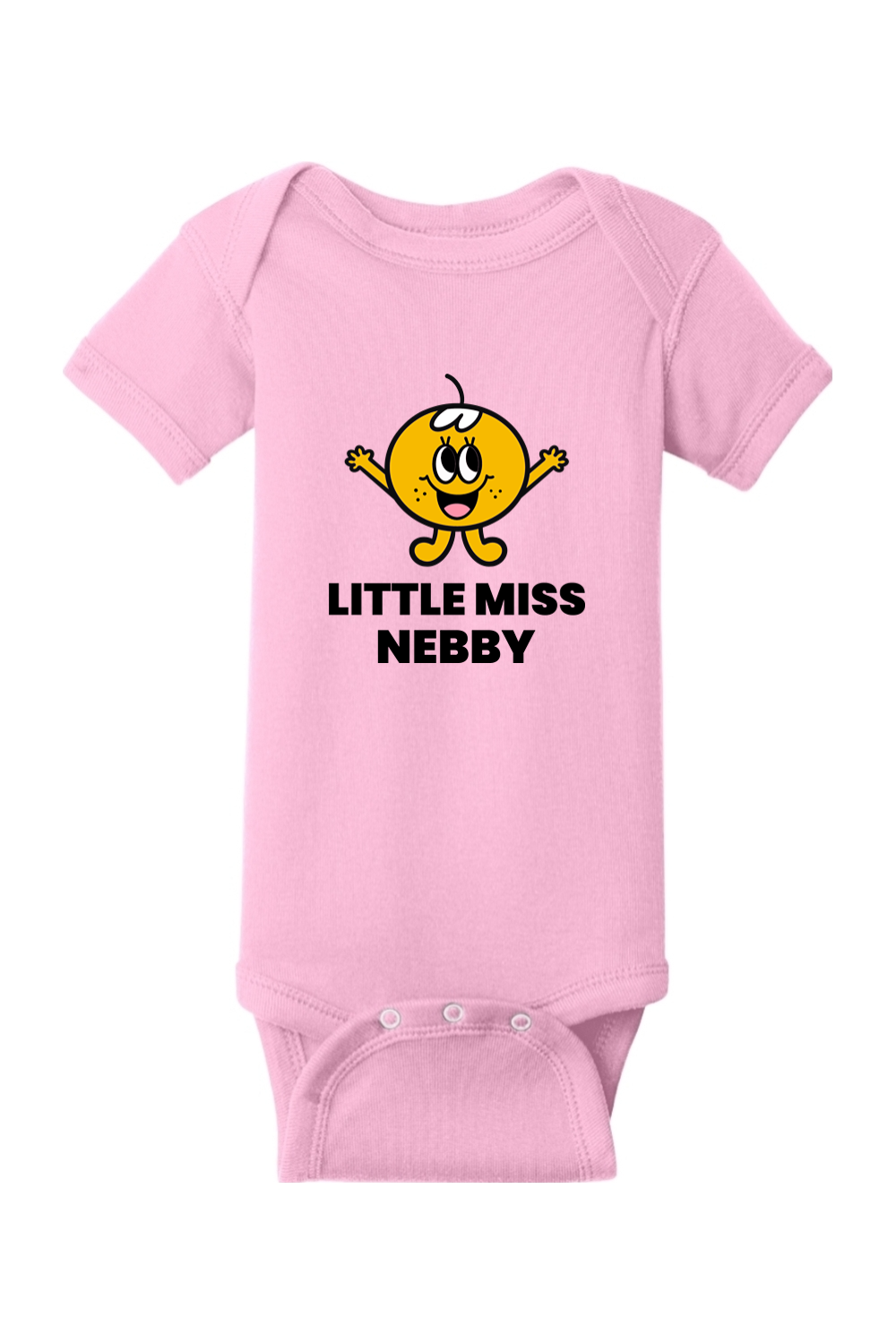 Little Miss Nebby - Infant Short Sleeve Baby Rib Bodysuit - Yinzylvania