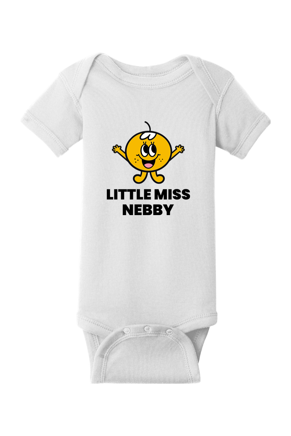 Little Miss Nebby - Infant Short Sleeve Baby Rib Bodysuit - Yinzylvania