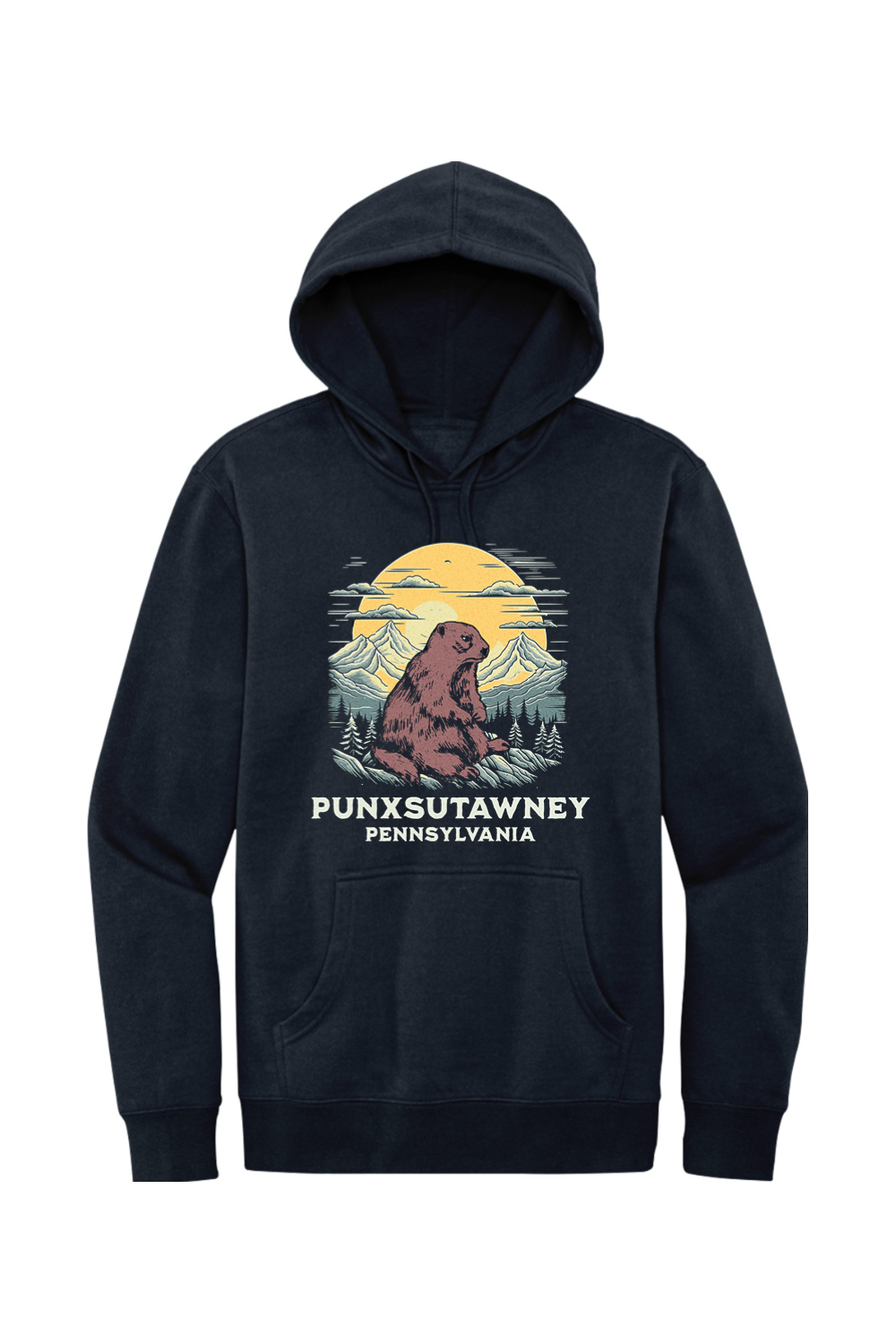 Punxsutawney Pennsylvania - Fleece Hoodie - Yinzylvania