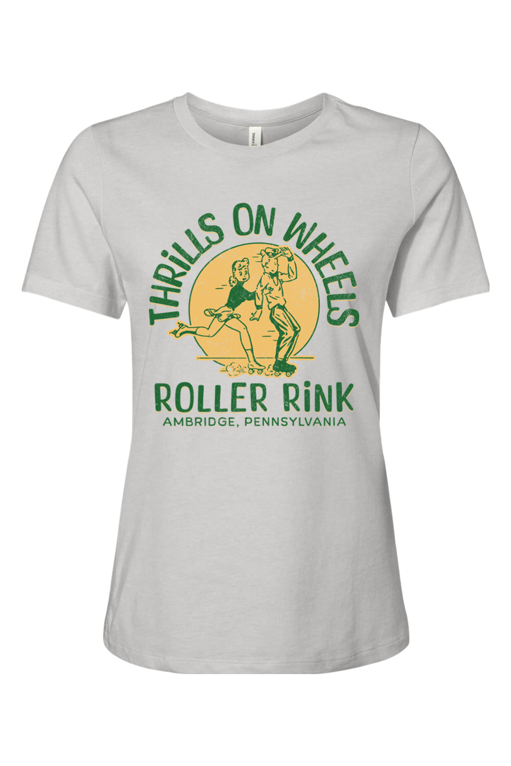 Thrills on Wheels Roller Rink - Ambridge, PA - Ladies Tee - Yinzylvania