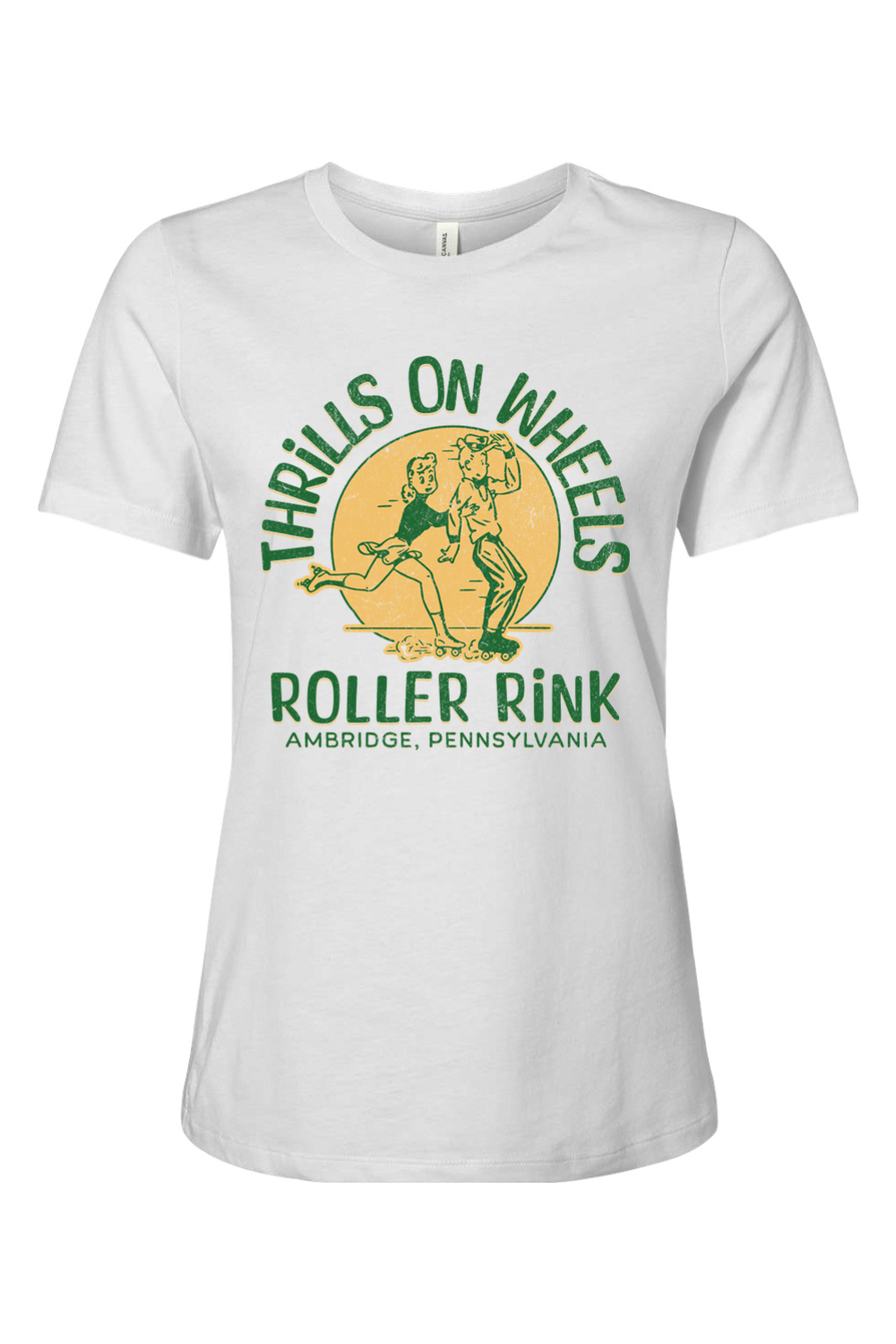 Thrills on Wheels Roller Rink - Ambridge, PA - Ladies Tee - Yinzylvania
