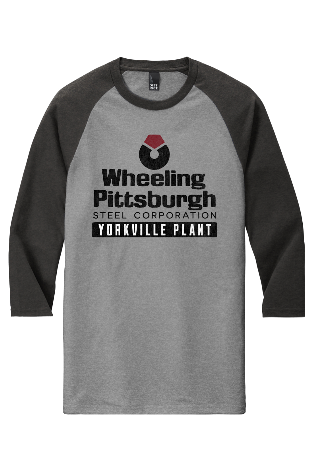 Wheeling Pittsburgh Steel Corp. - Yorkville - Baseball Raglan Tee - Yinzylvania