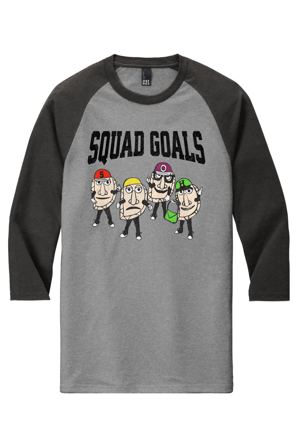 Squad Goals - Pierogi Race - 3/4-Sleeve Baseball Raglan - Yinzylvania