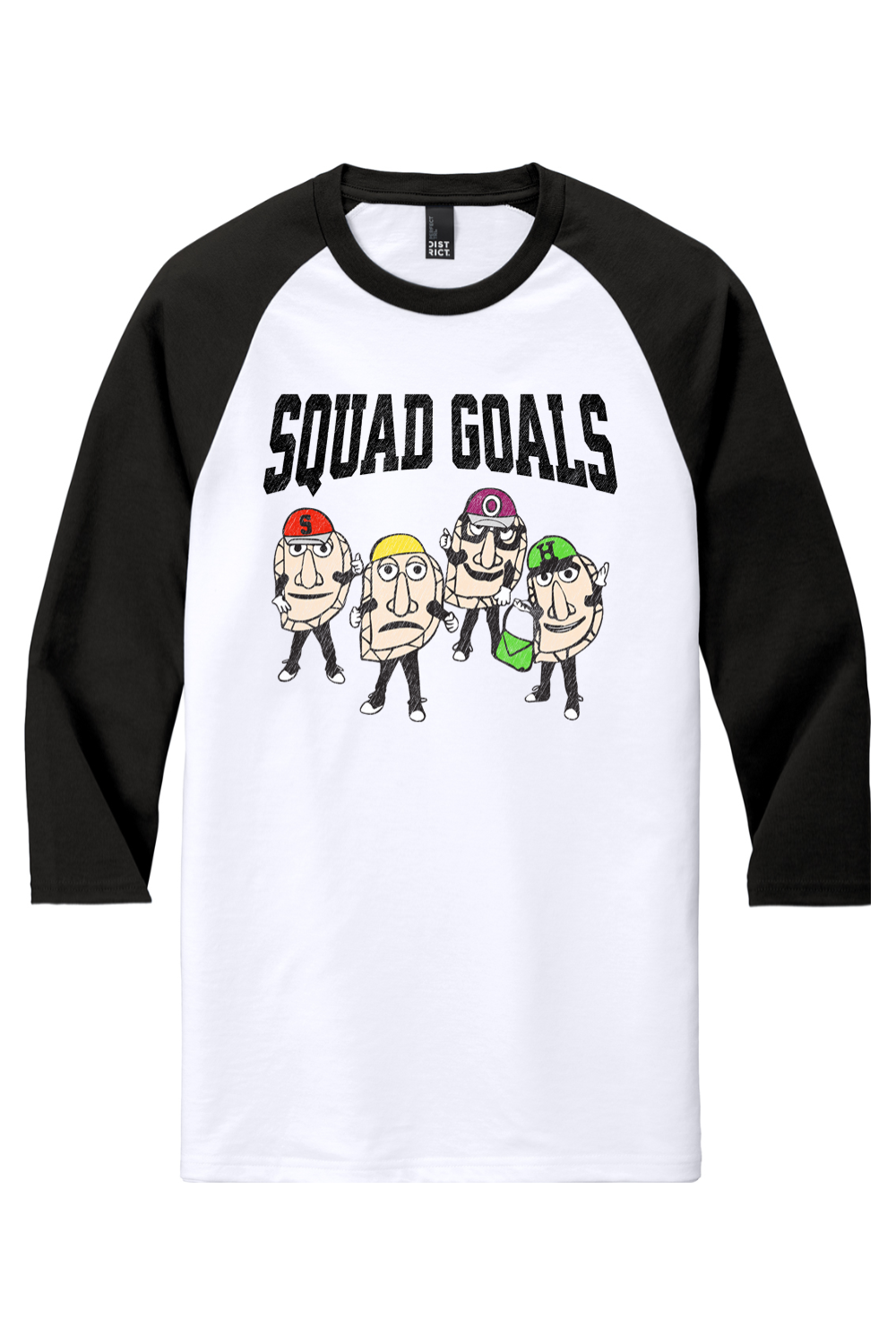 Squad Goals - Pierogi Race - 3/4-Sleeve Baseball Raglan - Yinzylvania