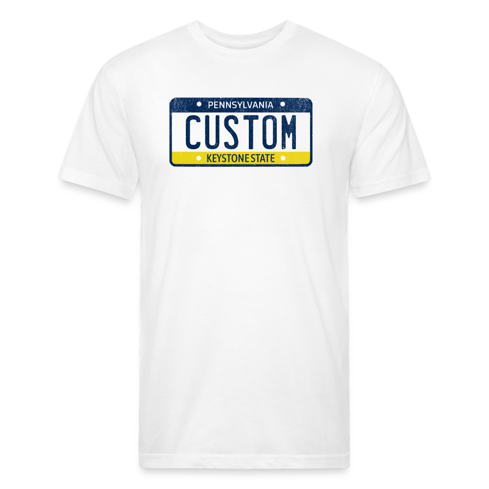 Custom Pennsylvania License Plate - white