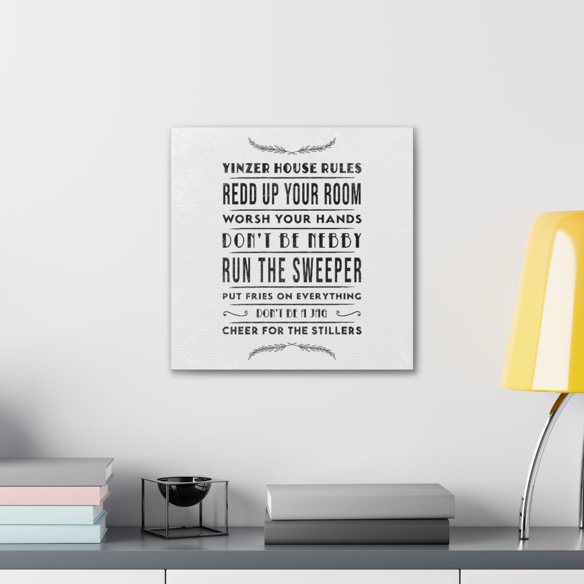 YINZER HOUSE RULES - Canvas Wall Art - Yinzylvania