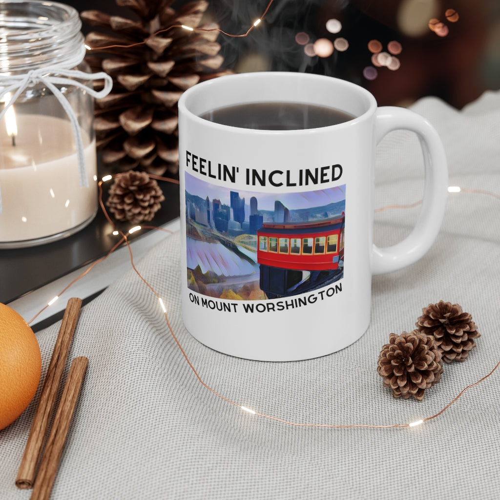 FEELIN' INCLINED ON MT. WORSHINGTON - Ceramic Mug 11oz - Yinzylvania