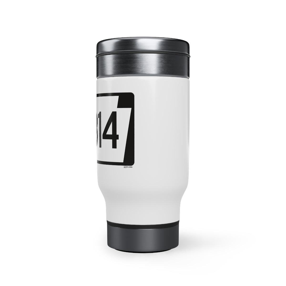 ROAD SIGN 814 - Stainless Steel Travel Mug with Handle, 14oz - Yinzylvania