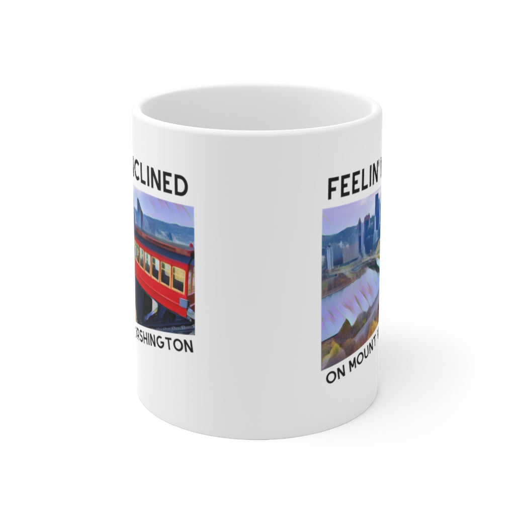 FEELIN' INCLINED ON MT. WORSHINGTON - Ceramic Mug 11oz - Yinzylvania