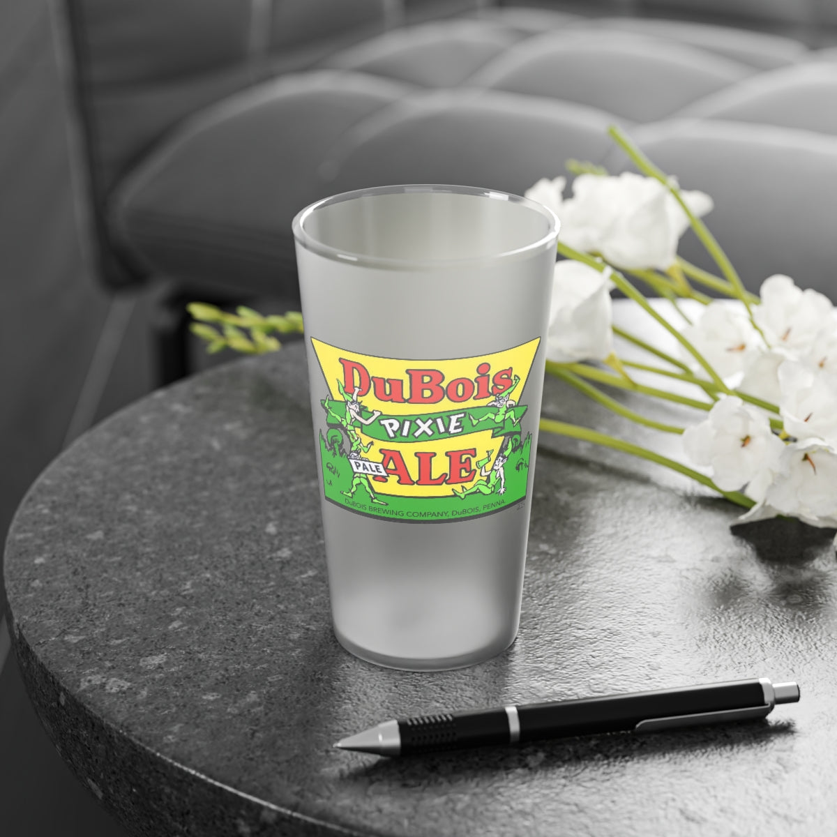 DuBOIS PIXIE PALE ALE - DuBois, PA - Frosted Pint Glass, 16oz - Yinzylvania
