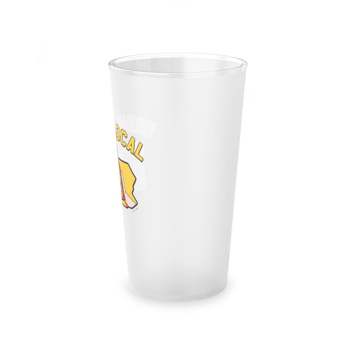 DRINK LOCAL - Pennsylvania - Frosted Pint Glass, 16oz - Yinzylvania