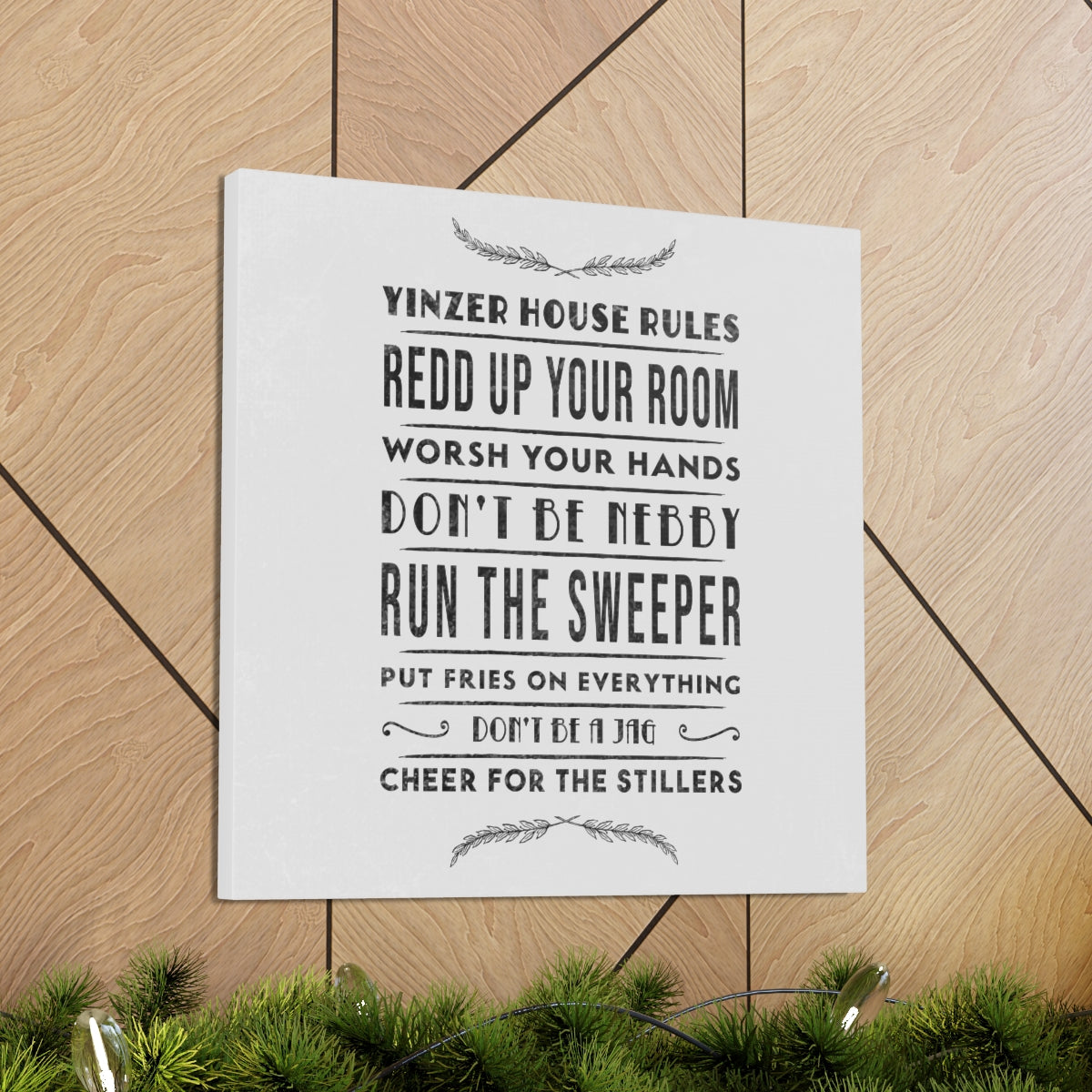 YINZER HOUSE RULES - Canvas Wall Art - Yinzylvania