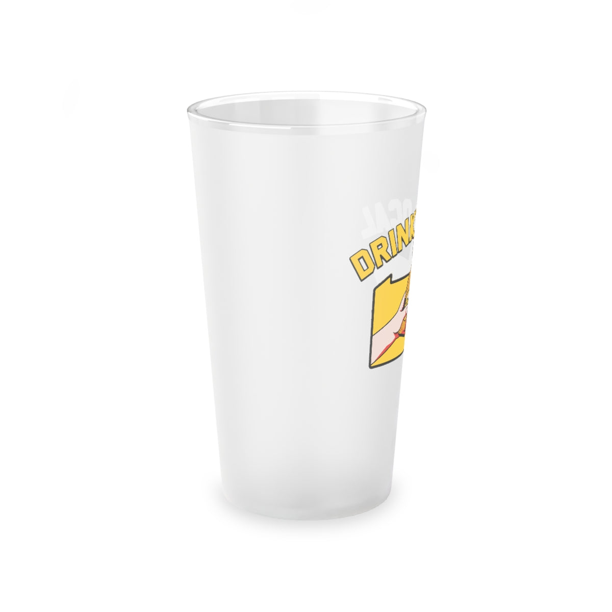 DRINK LOCAL - Pennsylvania - Frosted Pint Glass, 16oz - Yinzylvania