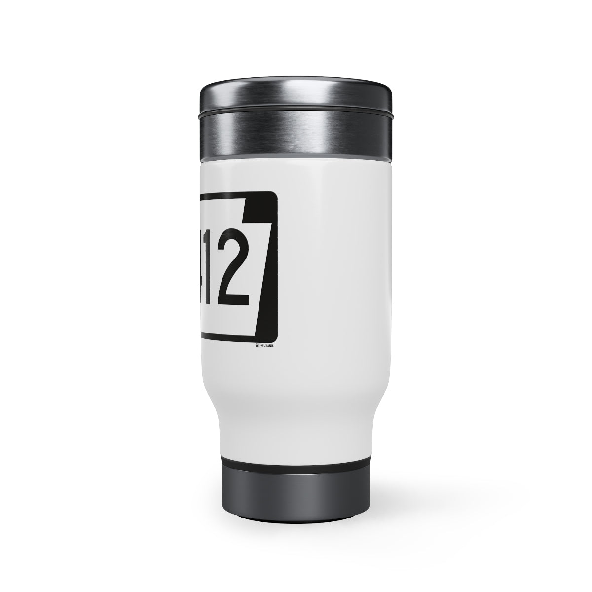 ROAD SIGN 412 - Stainless Steel Travel Mug with Handle, 14oz - Yinzylvania