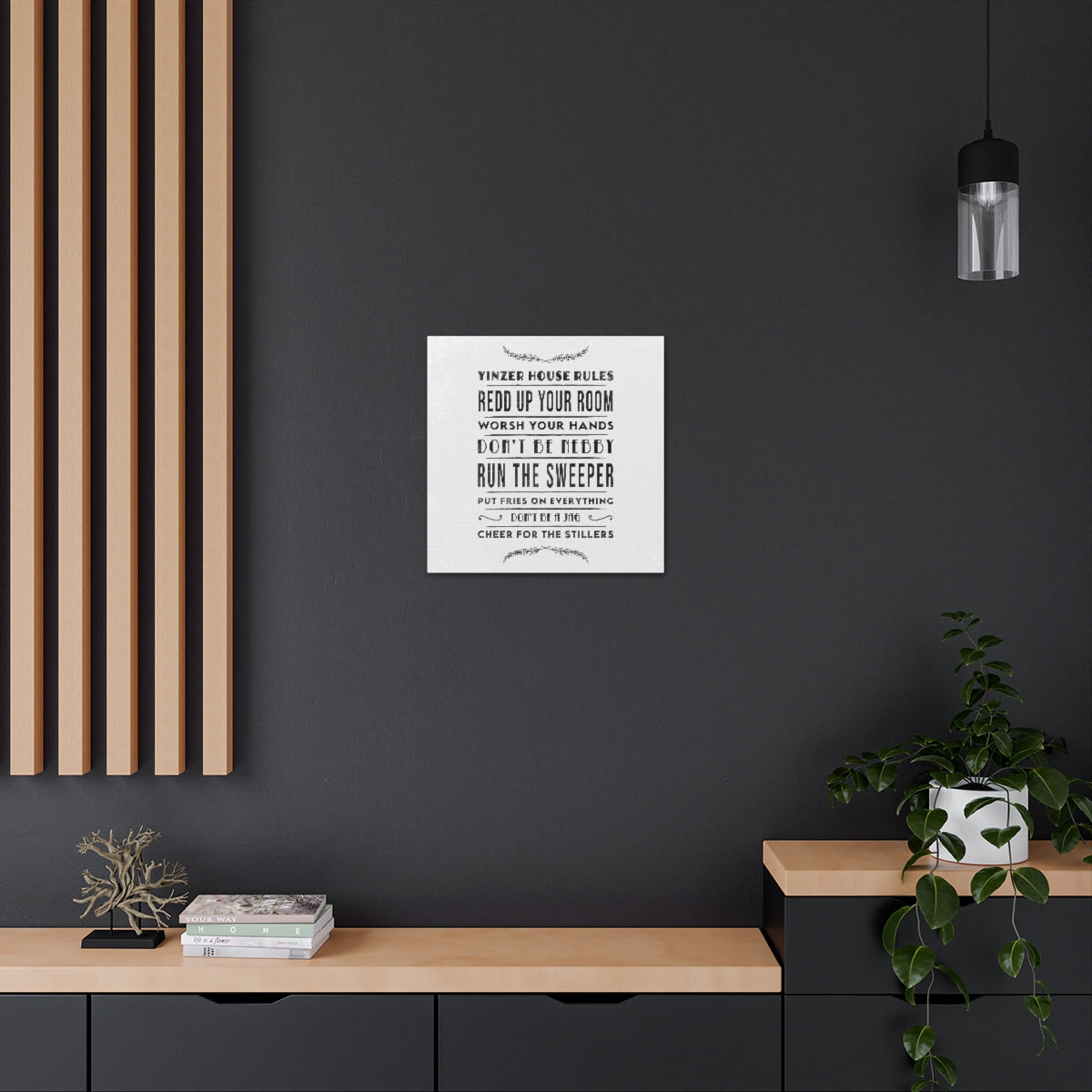YINZER HOUSE RULES - Canvas Wall Art - Yinzylvania