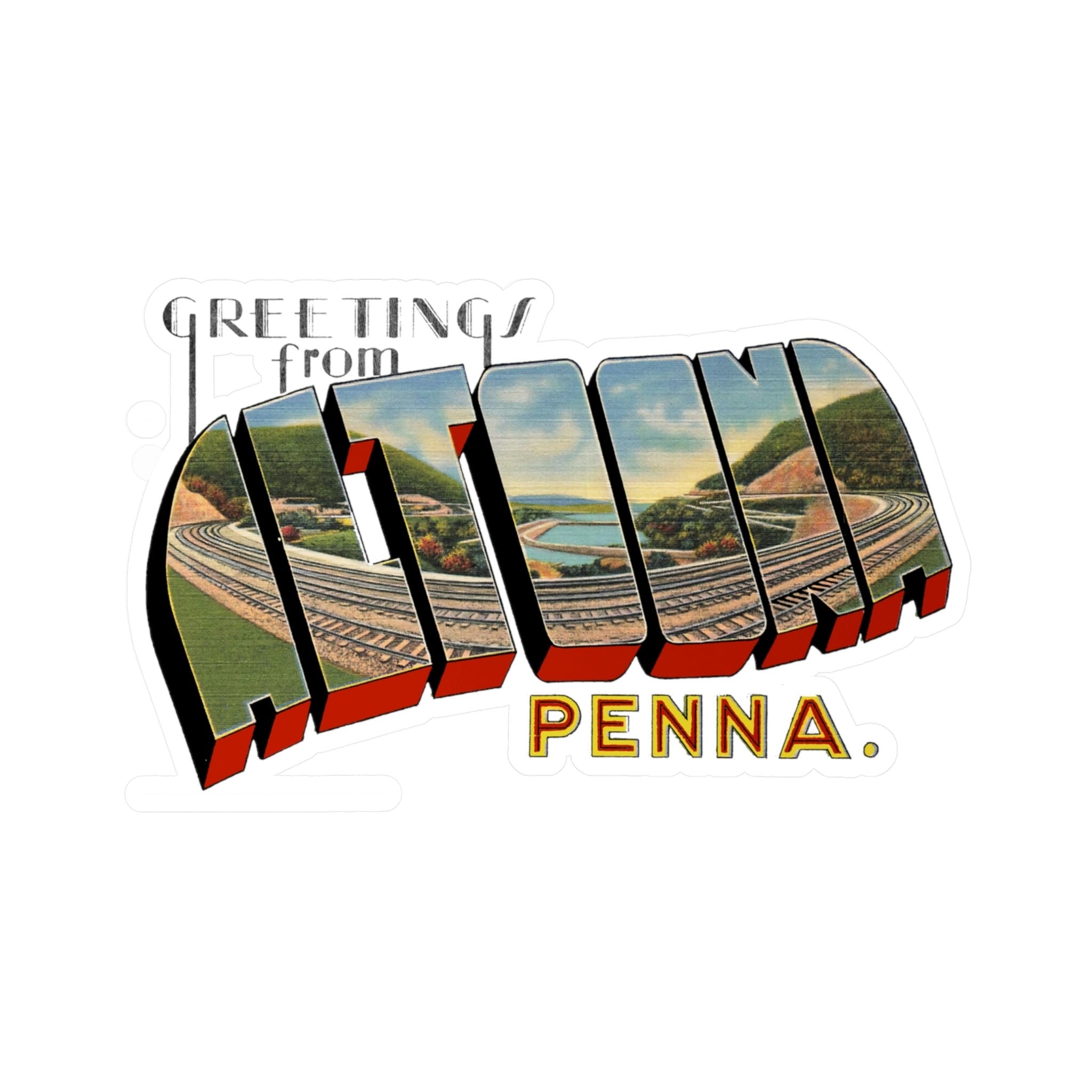 Greetings from Altoona - Kiss-Cut Vinyl Decals - Yinzylvania