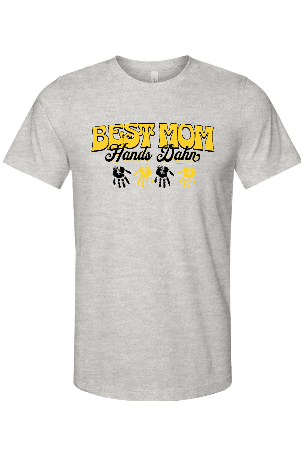 Best Mom Hands Dahn - Bella + Canvas Heathered Jersey Tee - Yinzylvania