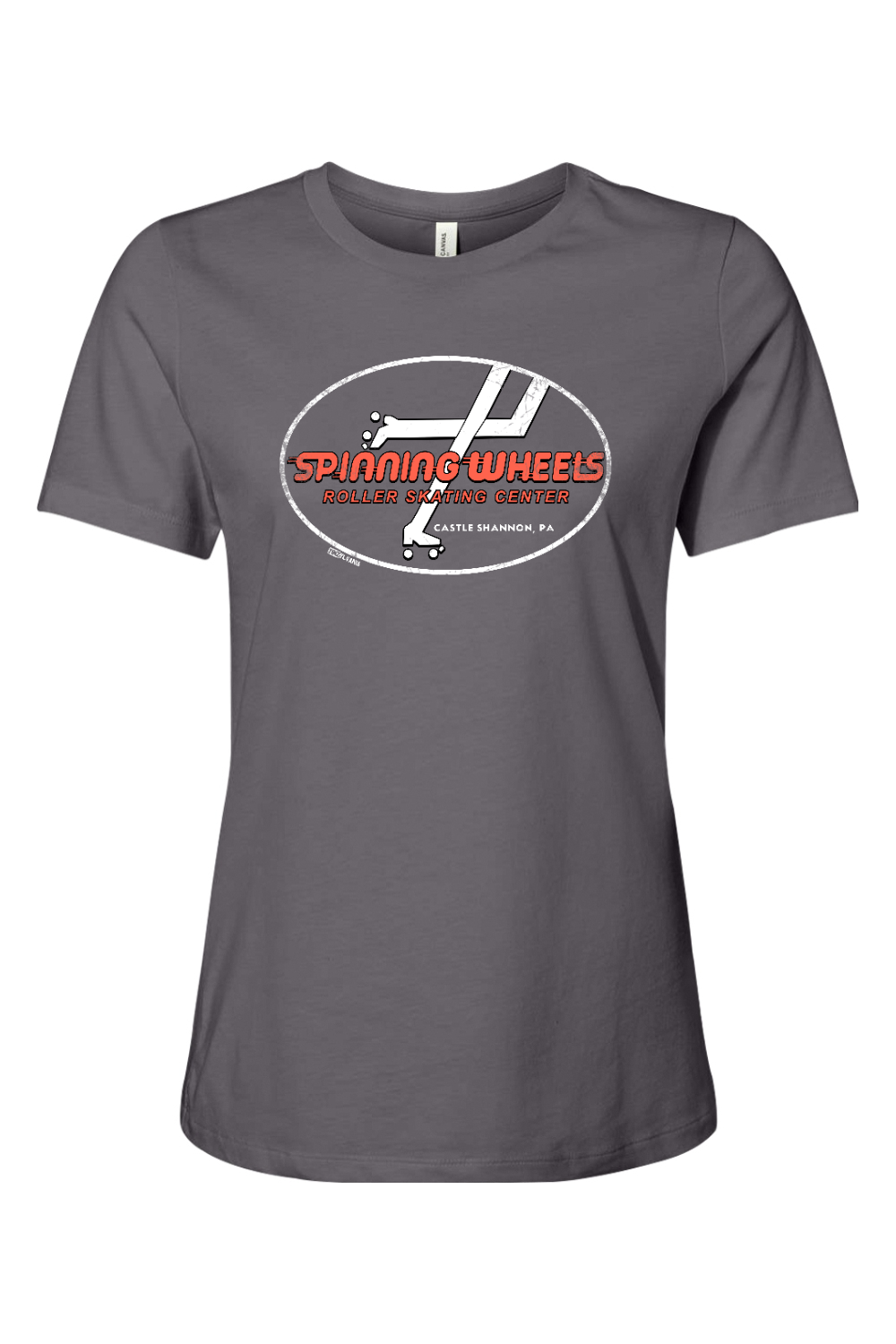 Spinning Wheels - Castle Shannon - Bella + Canvas Women’s Relaxed Jersey Short Sleeve Tee - Yinzylvania