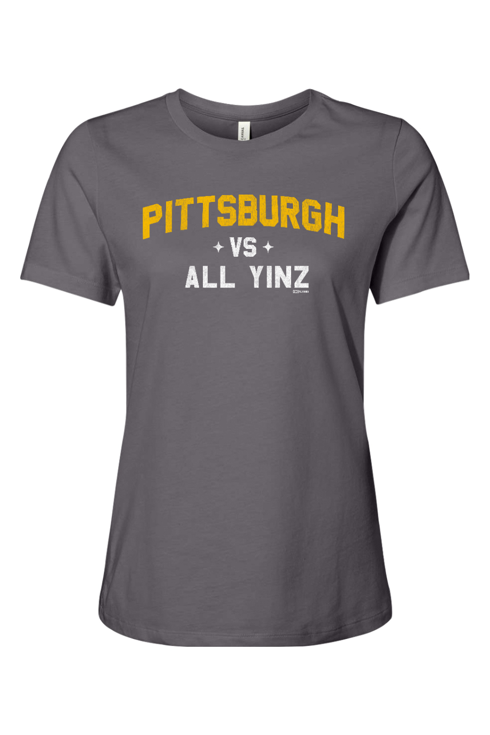 Pittsburgh vs. All Yinz - Bella + Canvas Women’s Relaxed Jersey Short Sleeve Tee - Yinzylvania