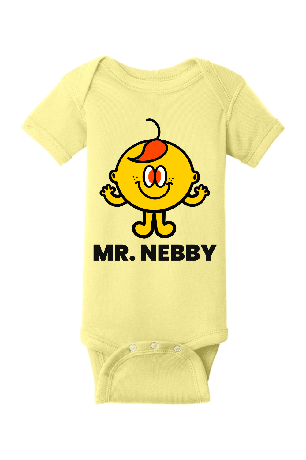 Mr. Nebby - Infant Short Sleeve Baby Rib Bodysuit - Yinzylvania