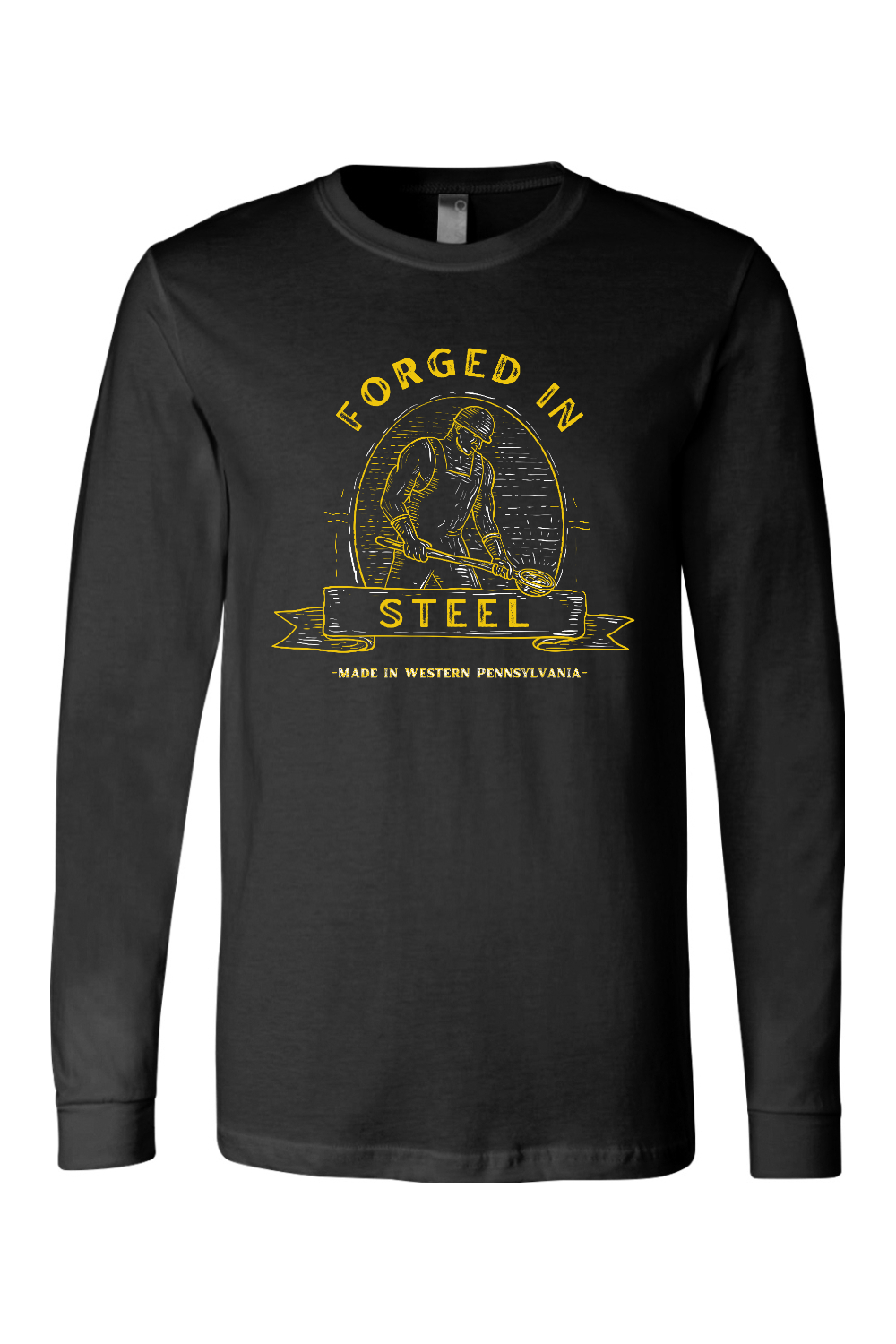 Forged in Steel - BELLA + CANVAS Unisex Jersey Long Sleeve Tee - Yinzylvania