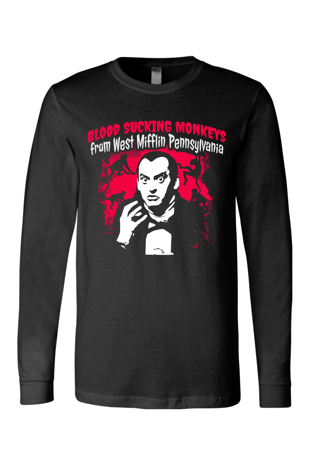 Blood Sucking Monkeys from West Mifflin Pennsylvania - Long Sleeve Tee - Yinzylvania