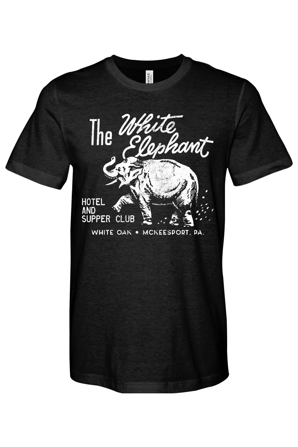 The White Elephant - Bella + Canvas Heathered Jersey Tee - Yinzylvania