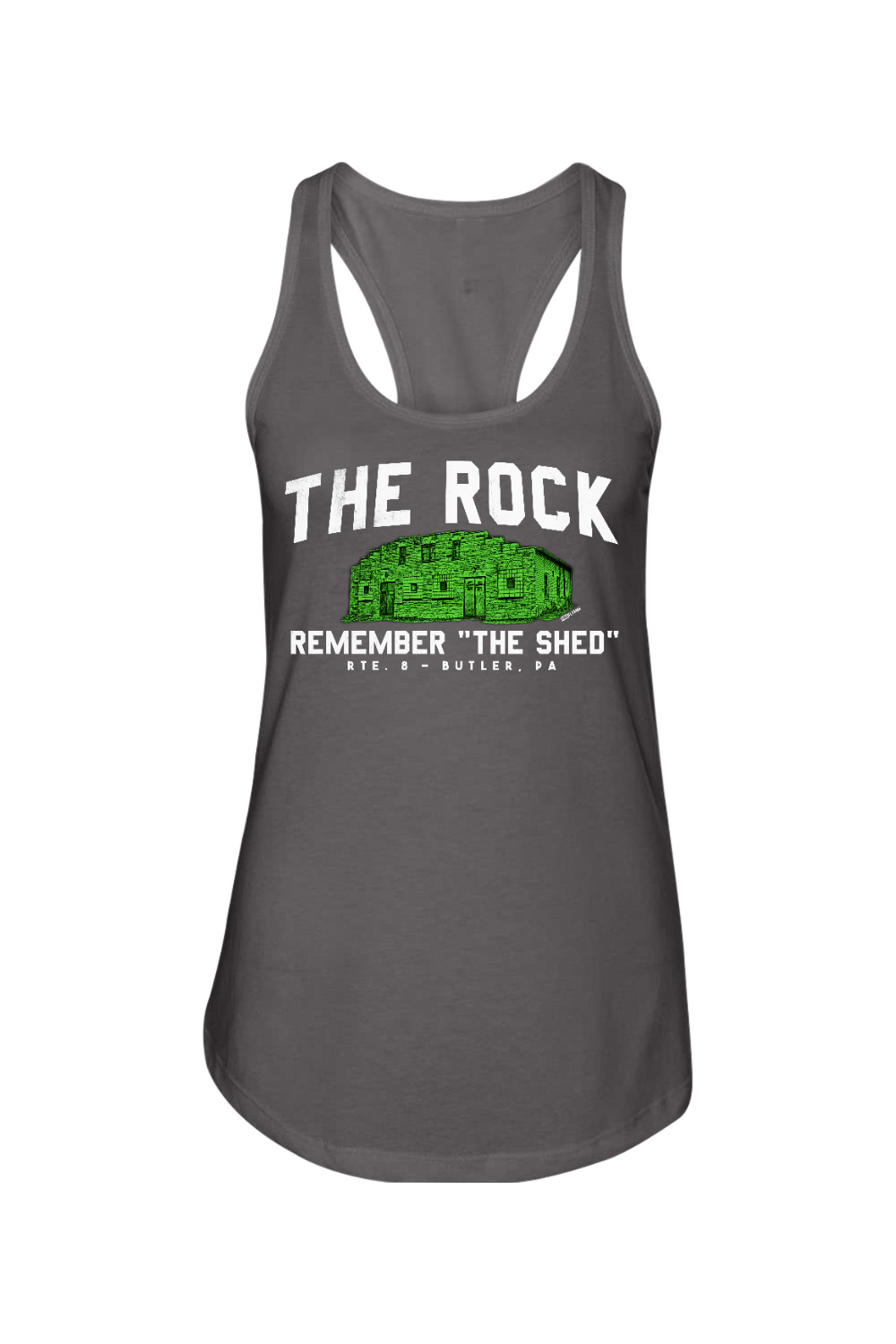 Remember the Shed - Slippery Rock - Ladies Racerback Tank - Yinzylvania