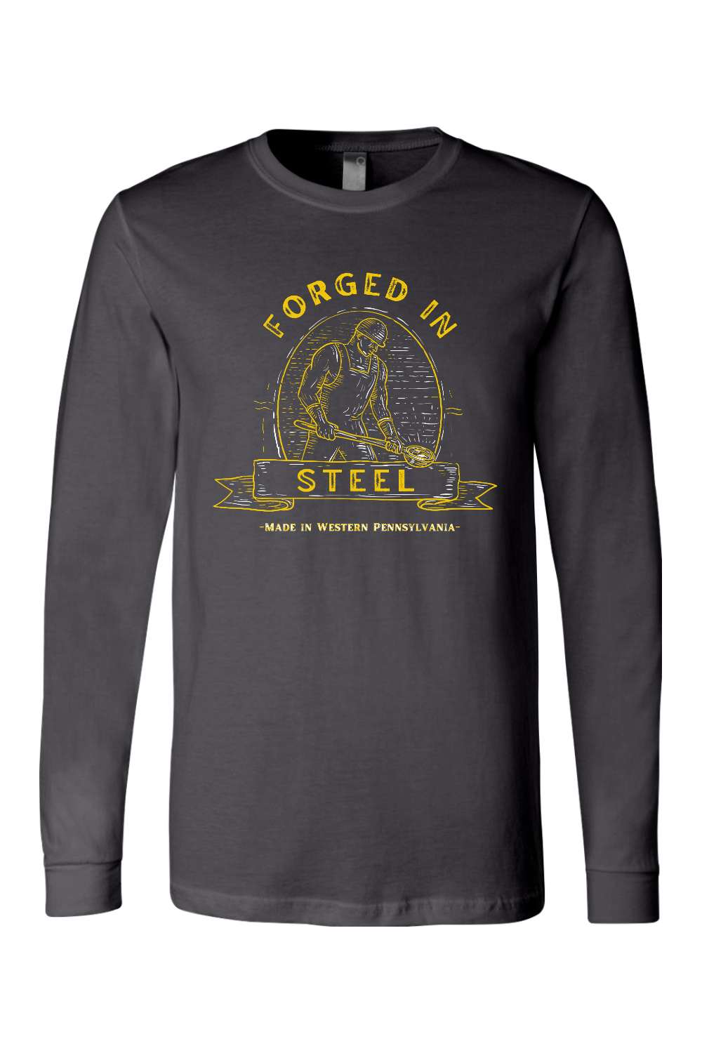 Forged in Steel - BELLA + CANVAS Unisex Jersey Long Sleeve Tee - Yinzylvania