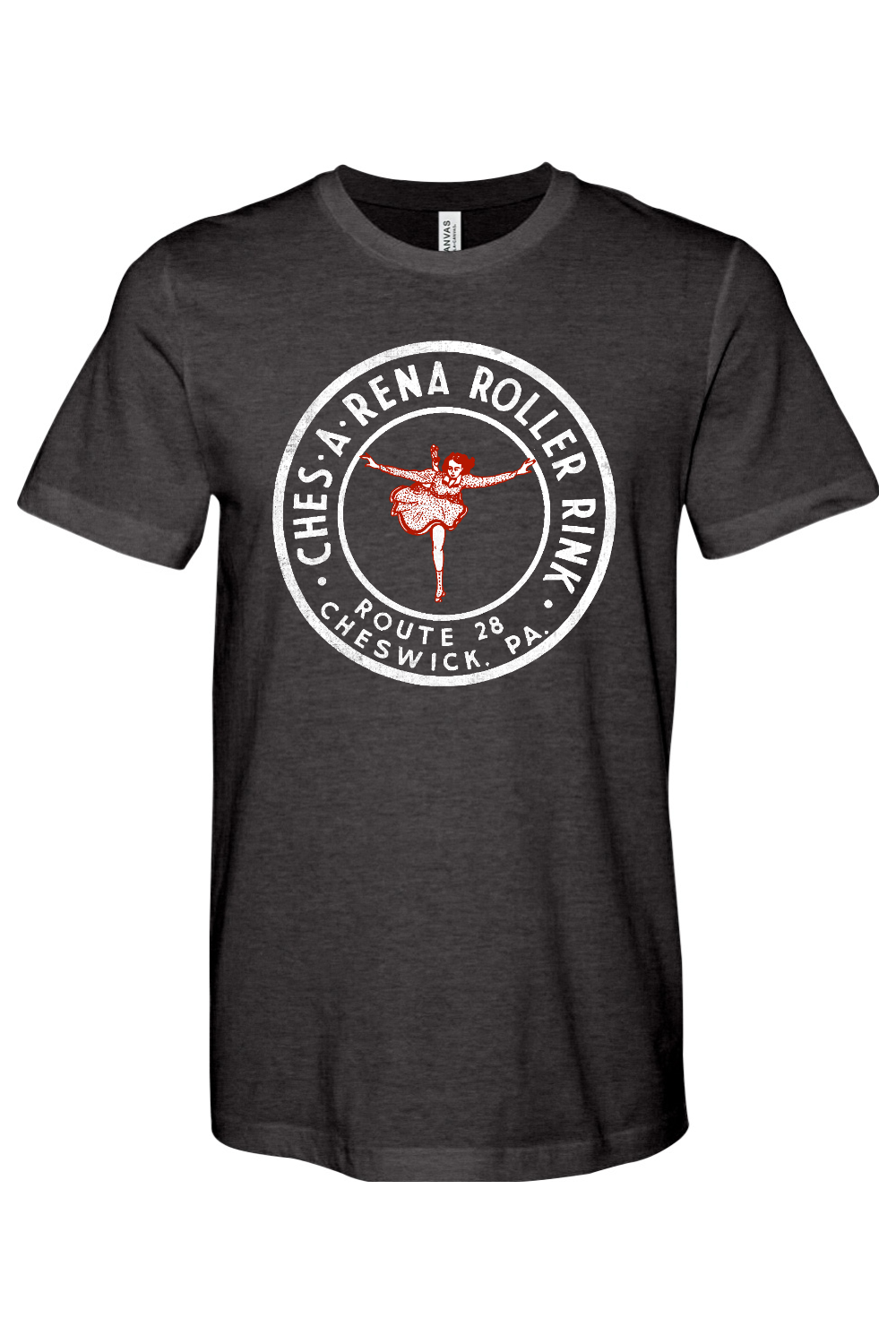 Ches-A-Rena Roller Rink - Bella + Canvas Heathered Jersey Tee - Yinzylvania