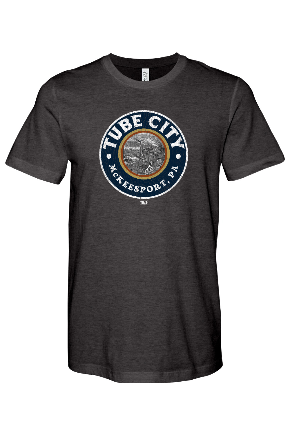 Tube City - Bella + Canvas Heathered Jersey Tee - Yinzylvania