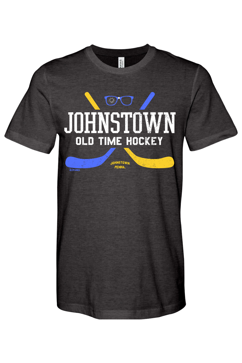 Johnstown - Old Time Hockey - Bella + Canvas Heathered Jersey Tee - Yinzylvania